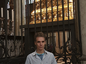 Juan Estadella en la catedral de Colonia (Alemania), 2017.