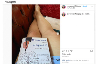 Zoé Valdés leyendo a J.E. (2021). 